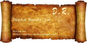 Depta Renáta névjegykártya